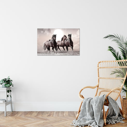 Wandbilder Wohnzimmer XXL Pferde Moderne Bilder Tiere